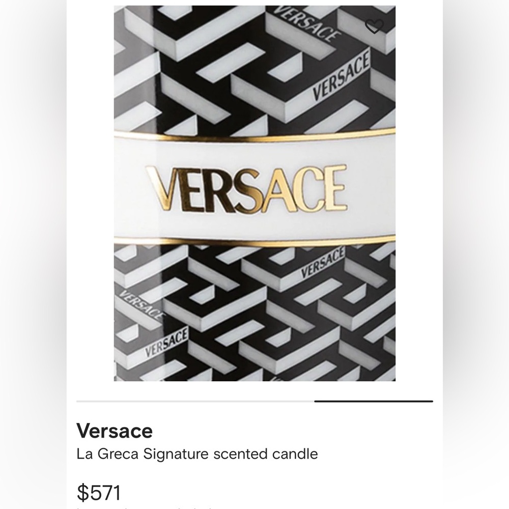 Versace signature black candle not very many of them made